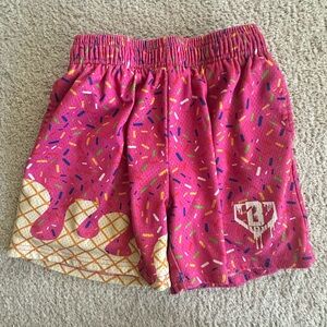 Baseball Lifestyle Ice Cream Shorts - Strawberry Youth Medium